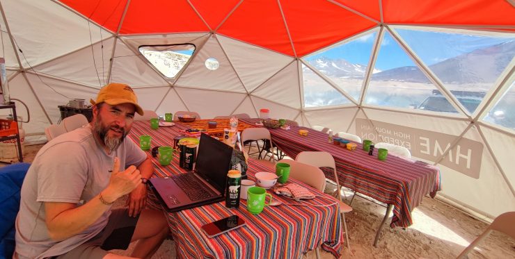 services at camp ojos del salado base camp